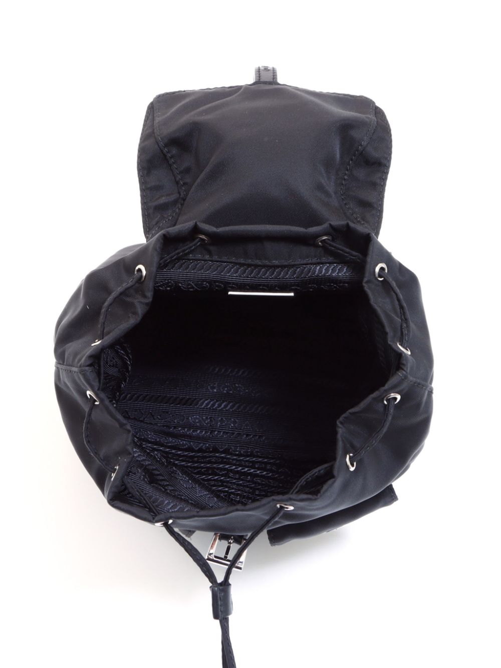 Pre-owned Prada Mini Backpack On Chain Shoulder Bag In Black