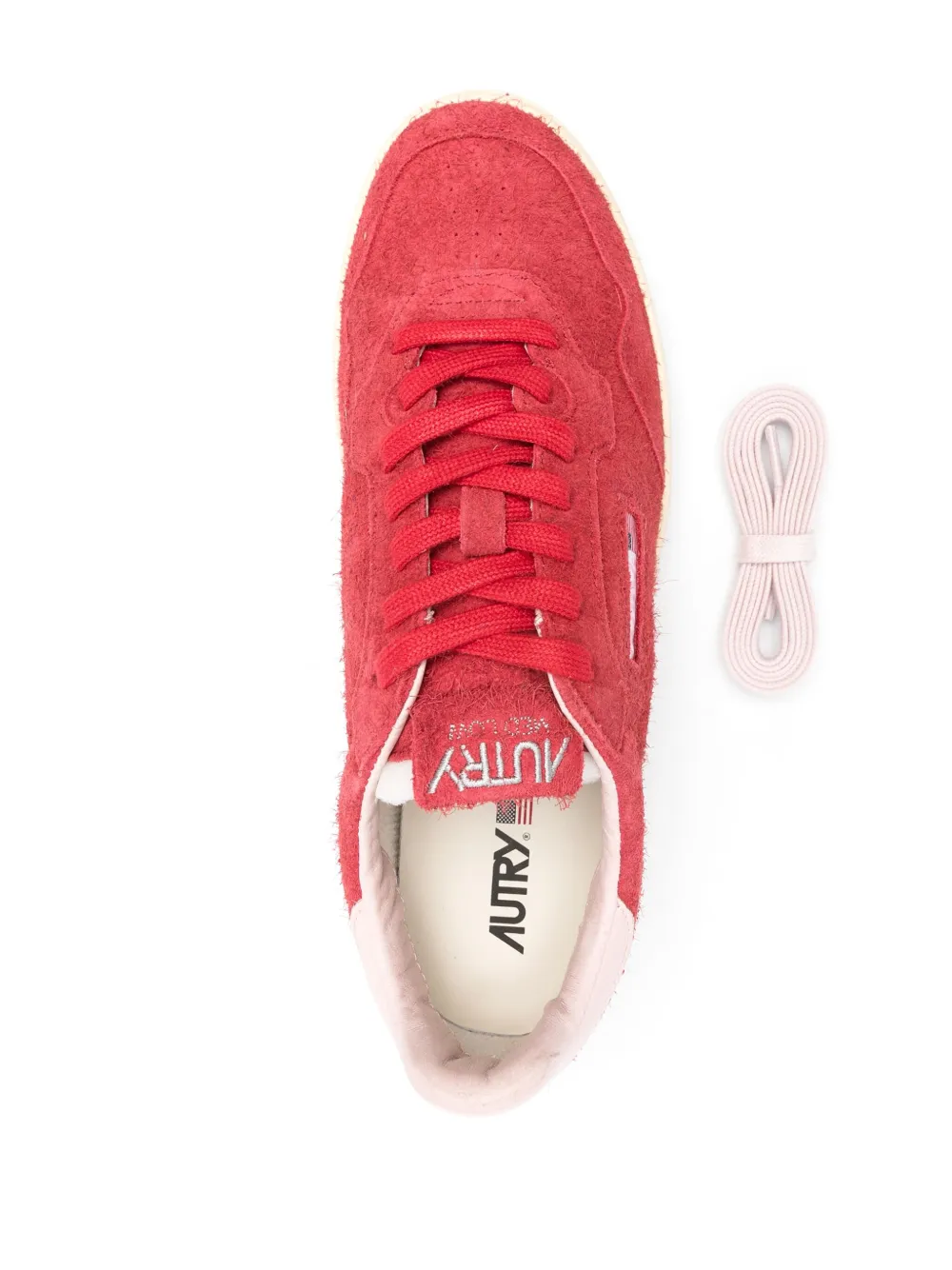 Autry Medalist Suede Low-top Sneakers In Red