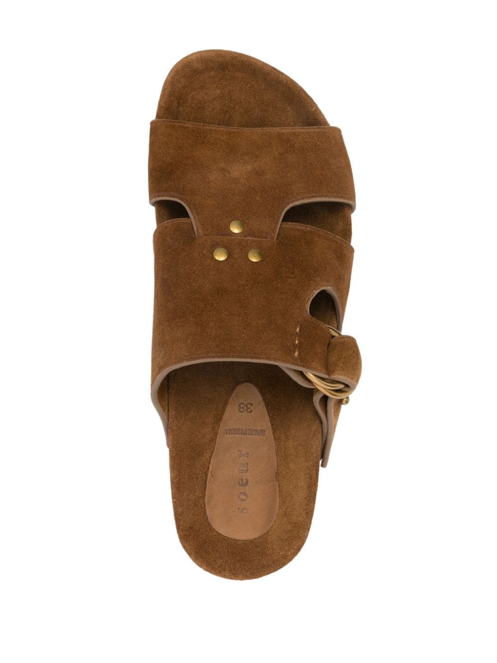 Shop Soeur Amber Suede Sandals In Brown