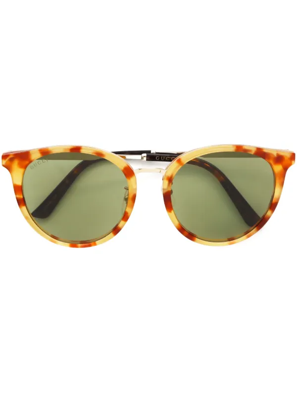 Gucci round tortoise sunglasses deals