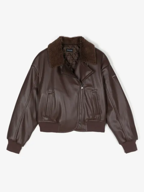 Monnalisa off-centre zip-up jacket