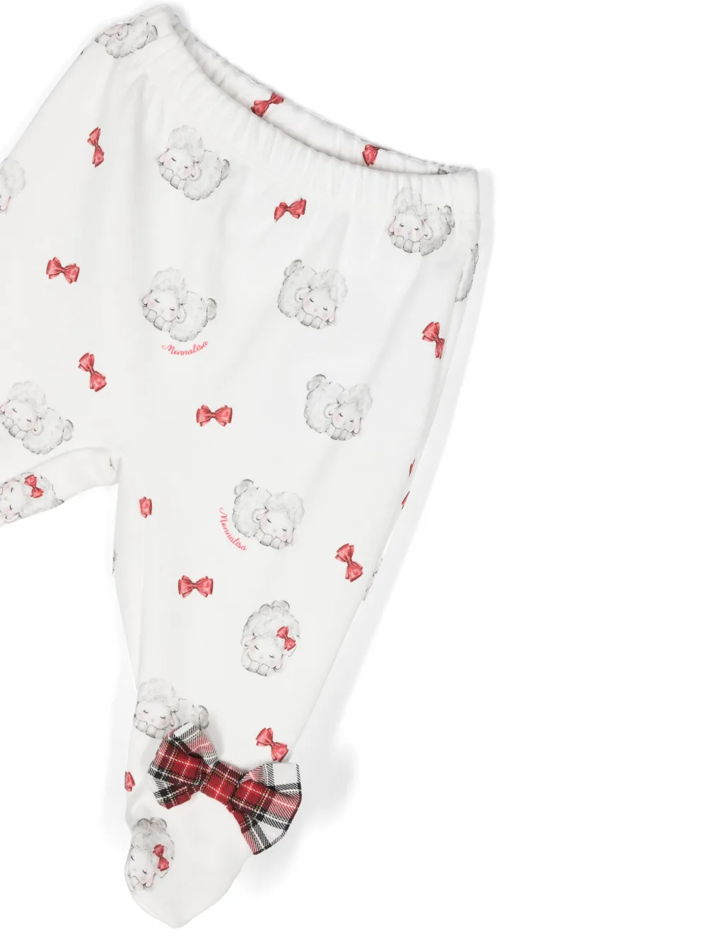 Monnalisa Broek met strikdetail Wit