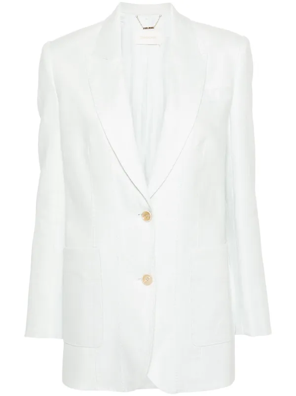 Zimmermann Natura Linen Blazer in Green