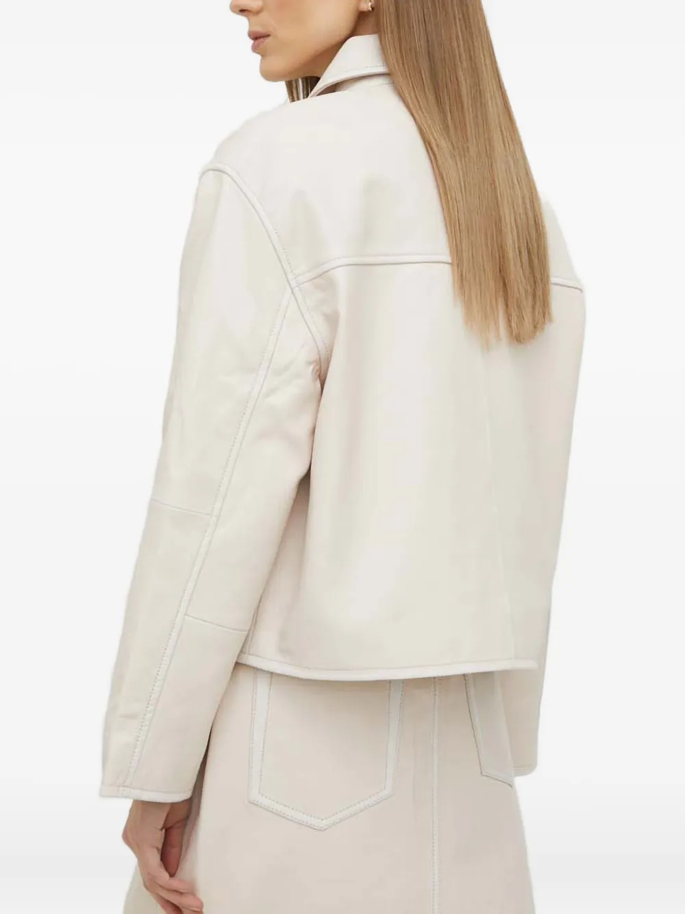 Samsoe & Samsoe Buttoned Jacket In Neutral