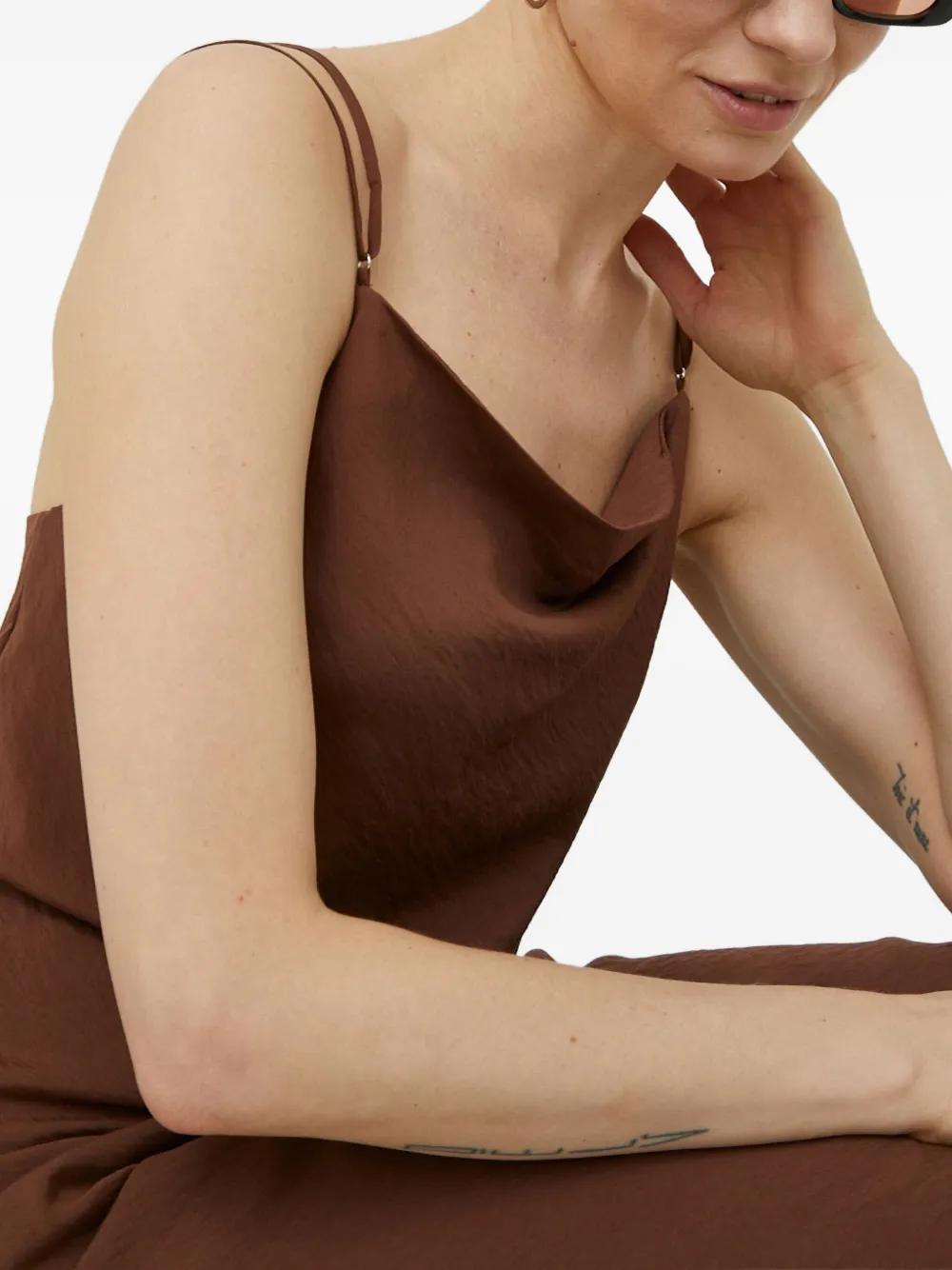 SAMSOE Midi-jurk met col Bruin