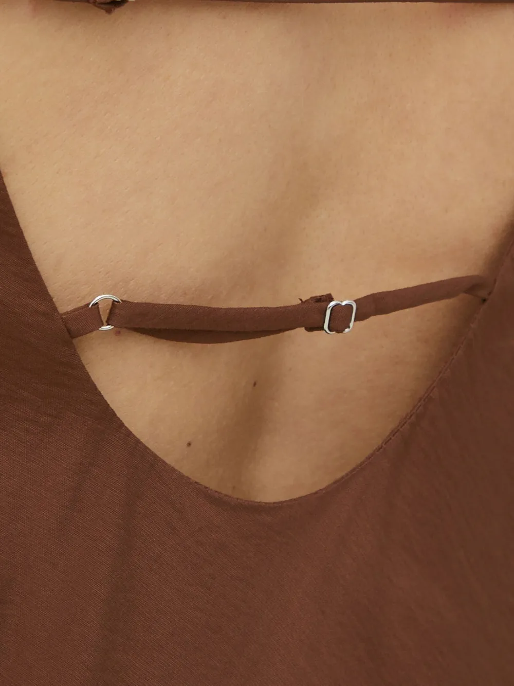 SAMSOE Midi-jurk met col Bruin