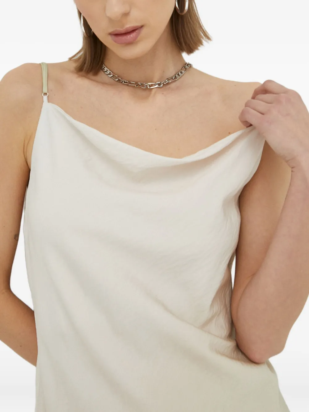 SAMSOE Midi-jurk met col Beige