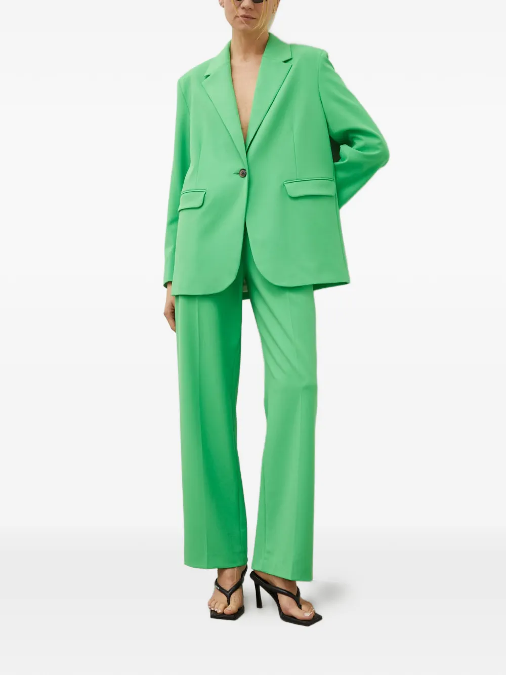  Samsoe Samsoe Single-breasted Blazer - Green 
