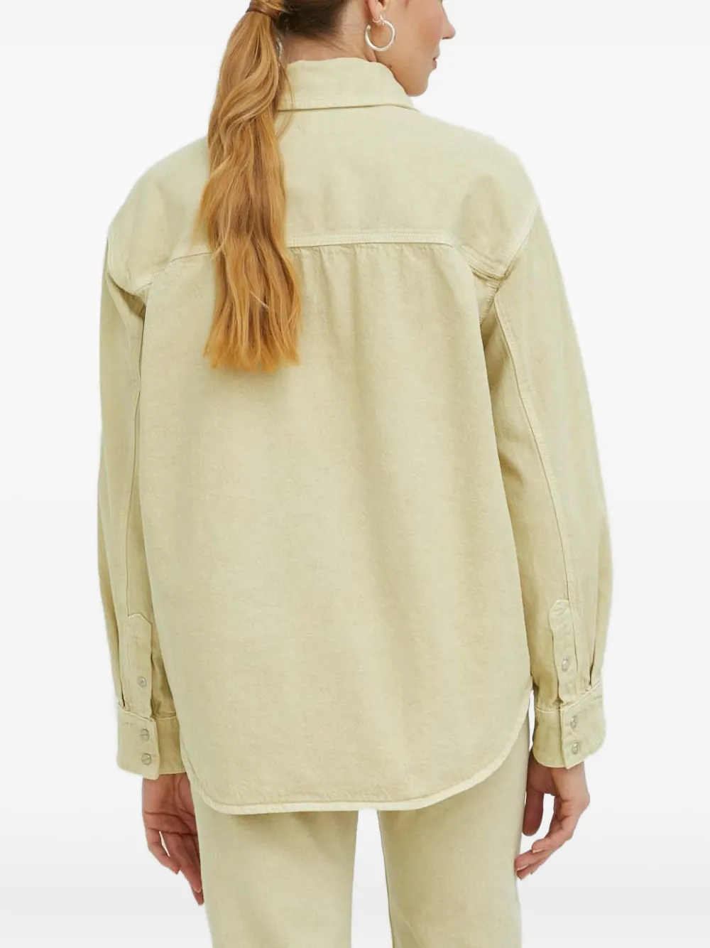 SAMSOE Blouse met borstzak Beige