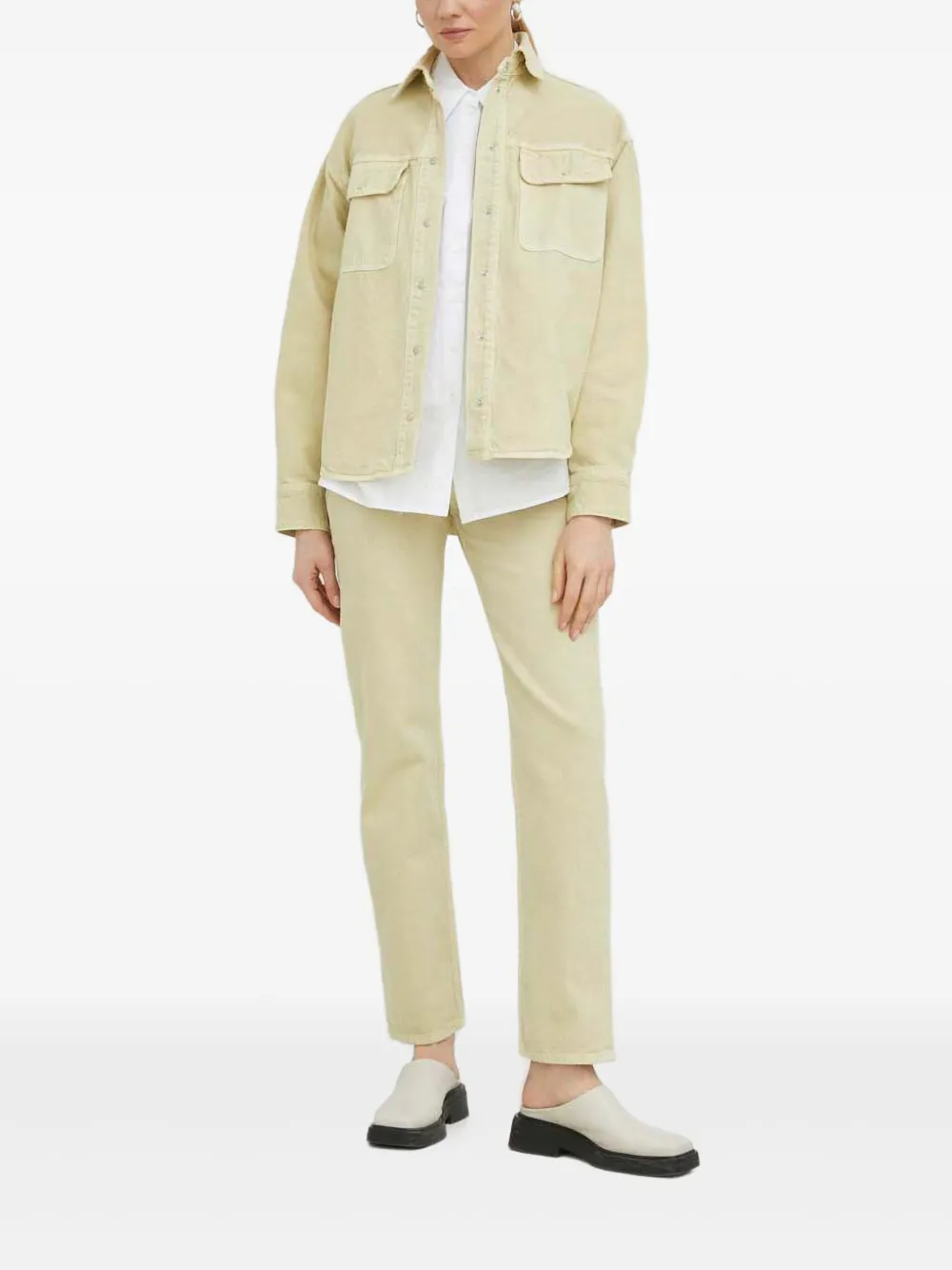 SAMSOE SAMSOE Blouse met borstzak - Beige