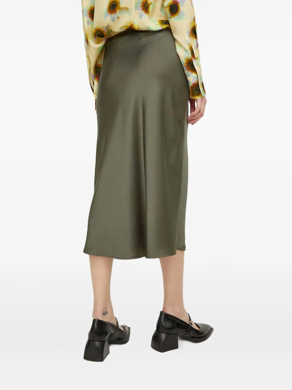 Samsoe & Samsoe Agneta Midi Skirt In Green