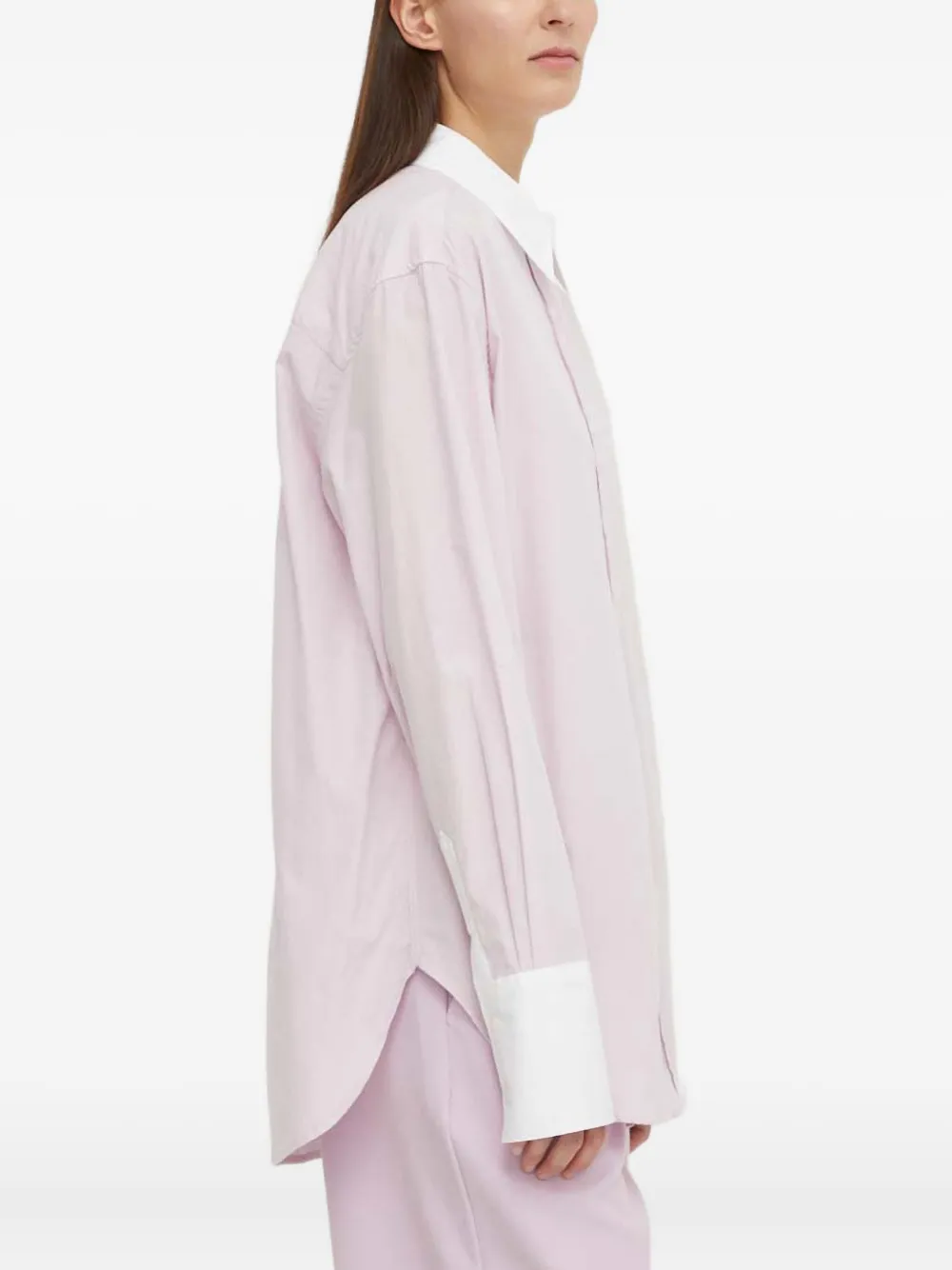 SAMSOE Salovas blouse met kraag Roze