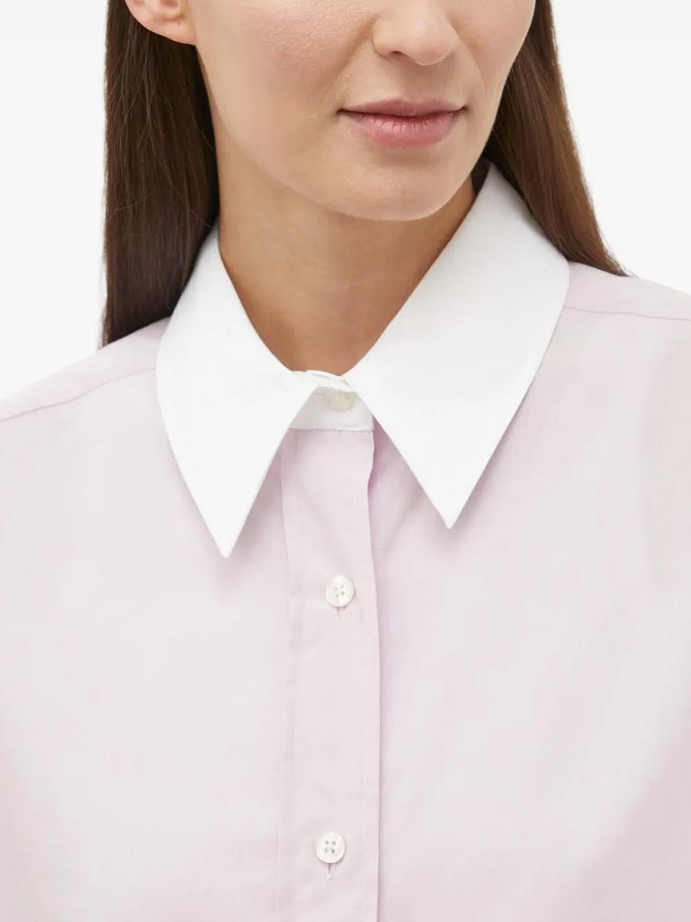 SAMSOE Salovas blouse met kraag Roze
