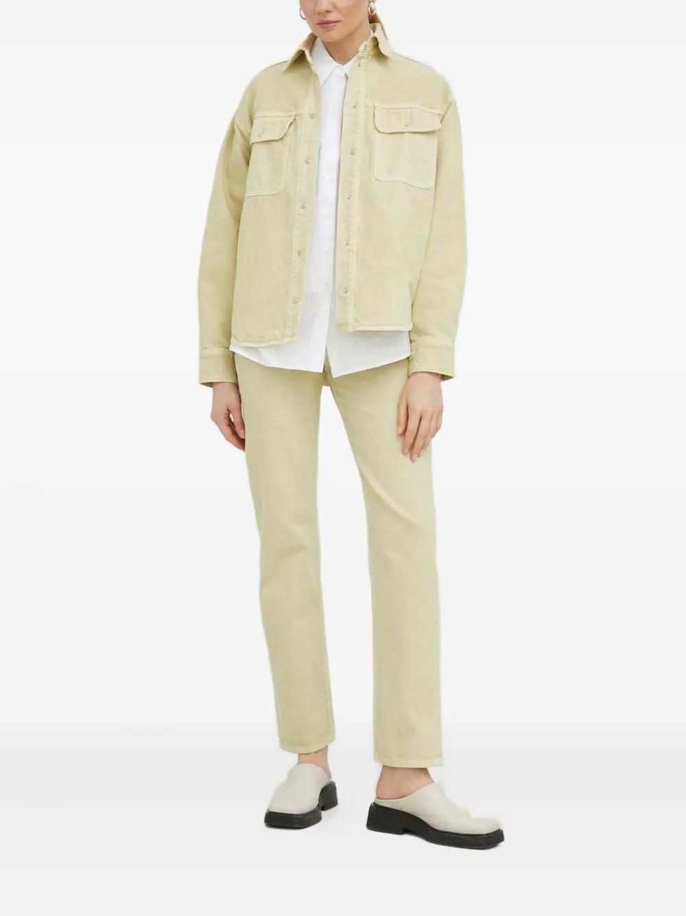 SAMSOE SAMSOE Jeans met vijf zakken - Beige