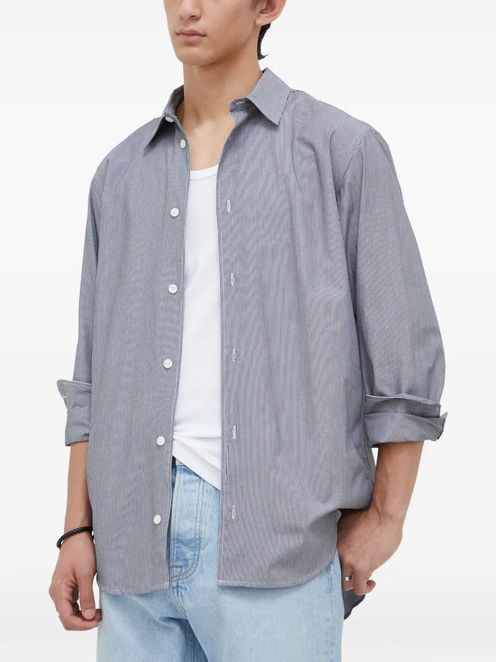 Samsoe & Samsoe Damon Striped Shirt In Blue