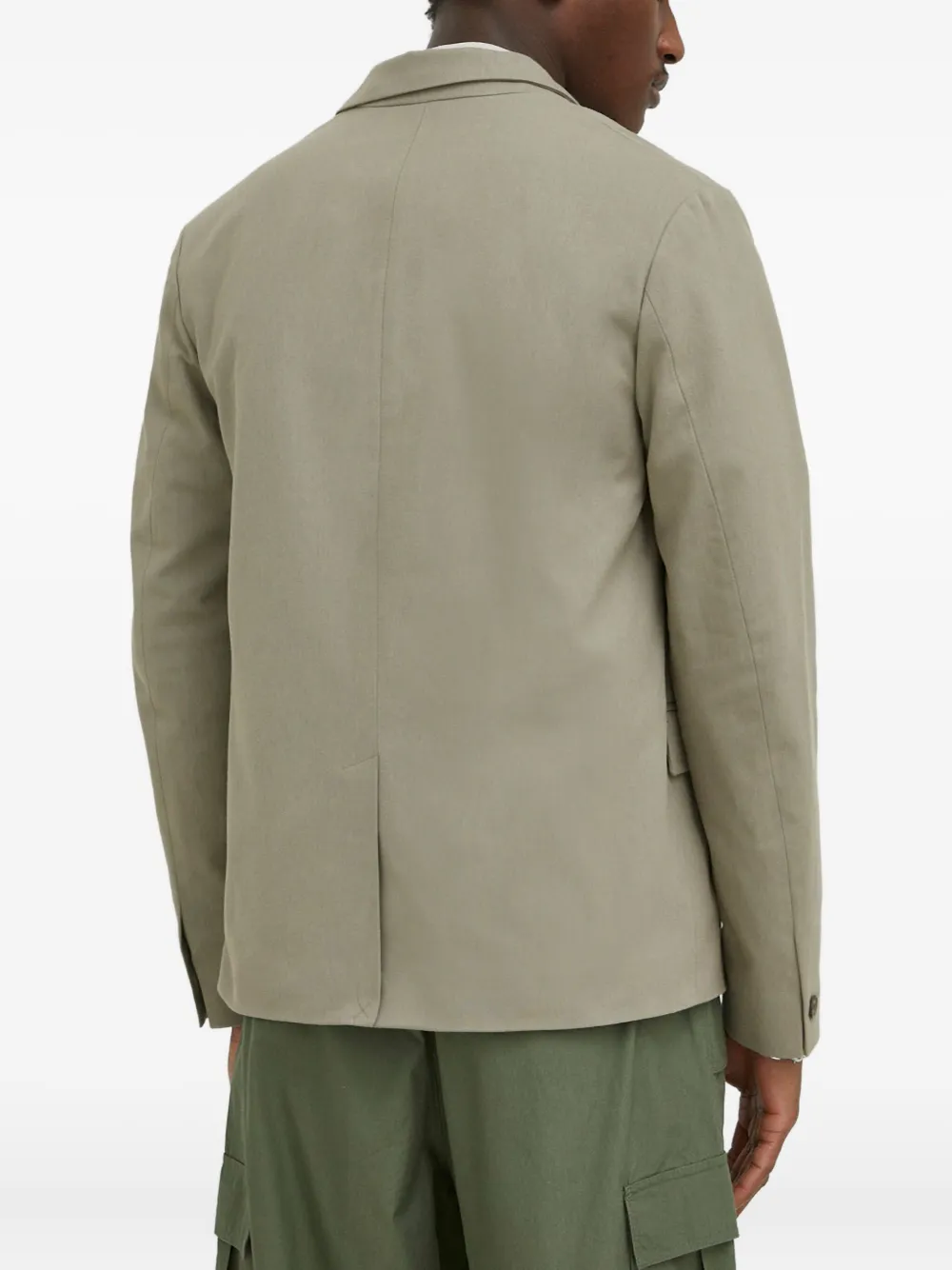 Samsoe & Samsoe Buttoned Notched-lapels Blazer In Green