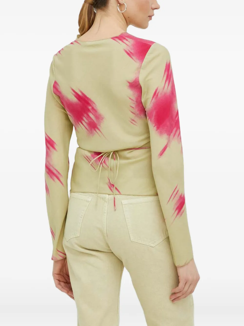 Samsoe & Samsoe Buttoned Tie-waist Top In Neutral