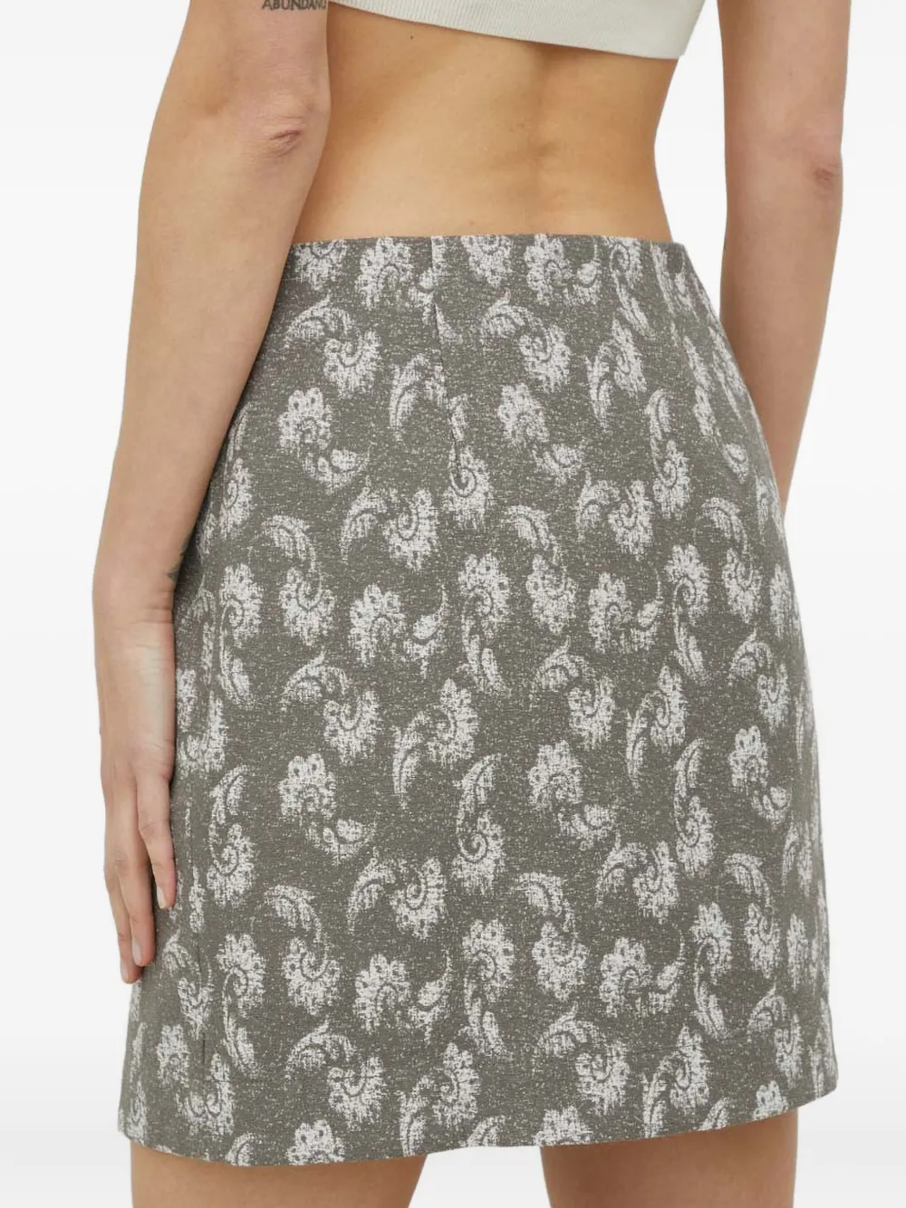 Samsoe & Samsoe Printed Mini Skirt In Gray