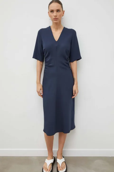SAMSOE SAMSOE Samailey V-neck gathered midi dress