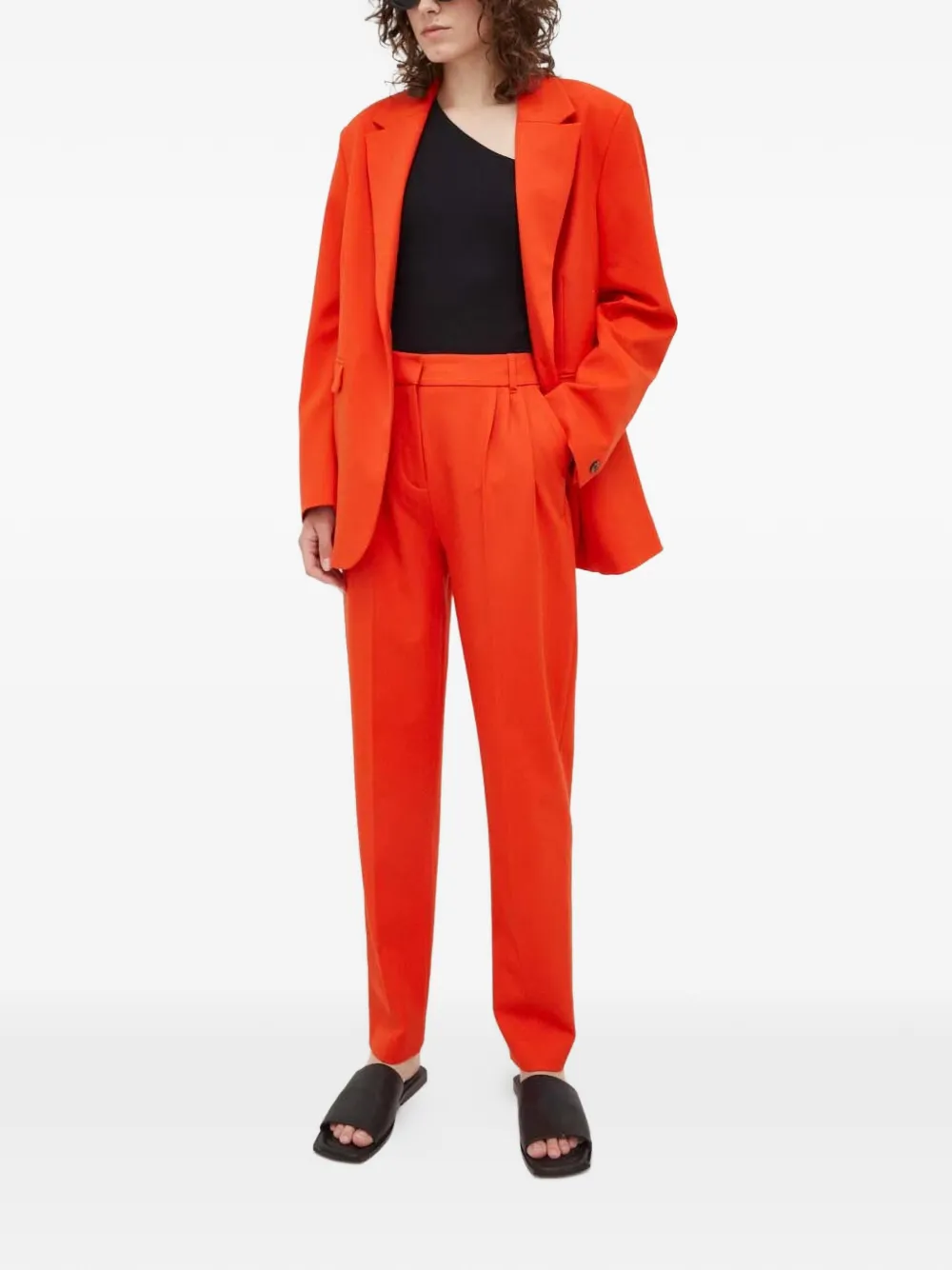  Samsoe Samsoe Single-breasted Blazer - Orange 