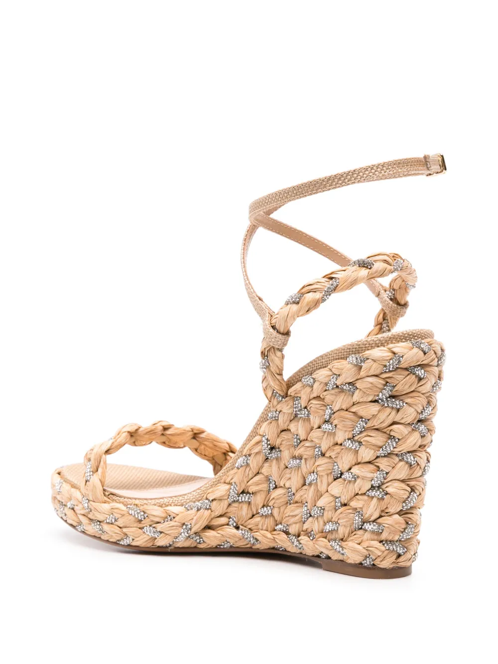 Shop Aquazzura Costiera 120mm Wedge Espadrilles In 中性色