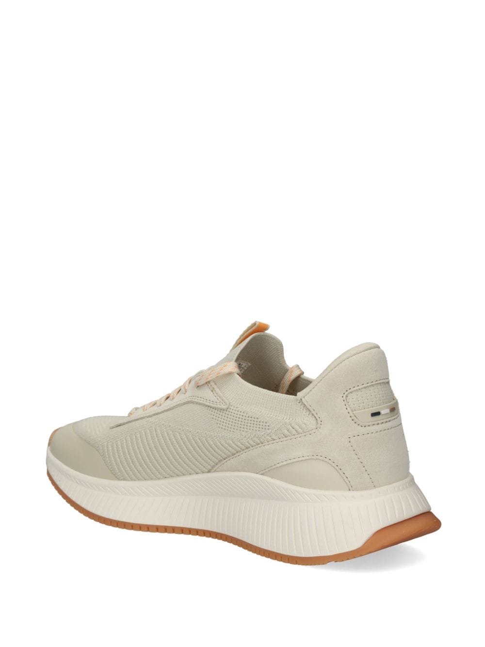 Shop Hugo Boss Ttnm Evo Knitted Trainers In Nude