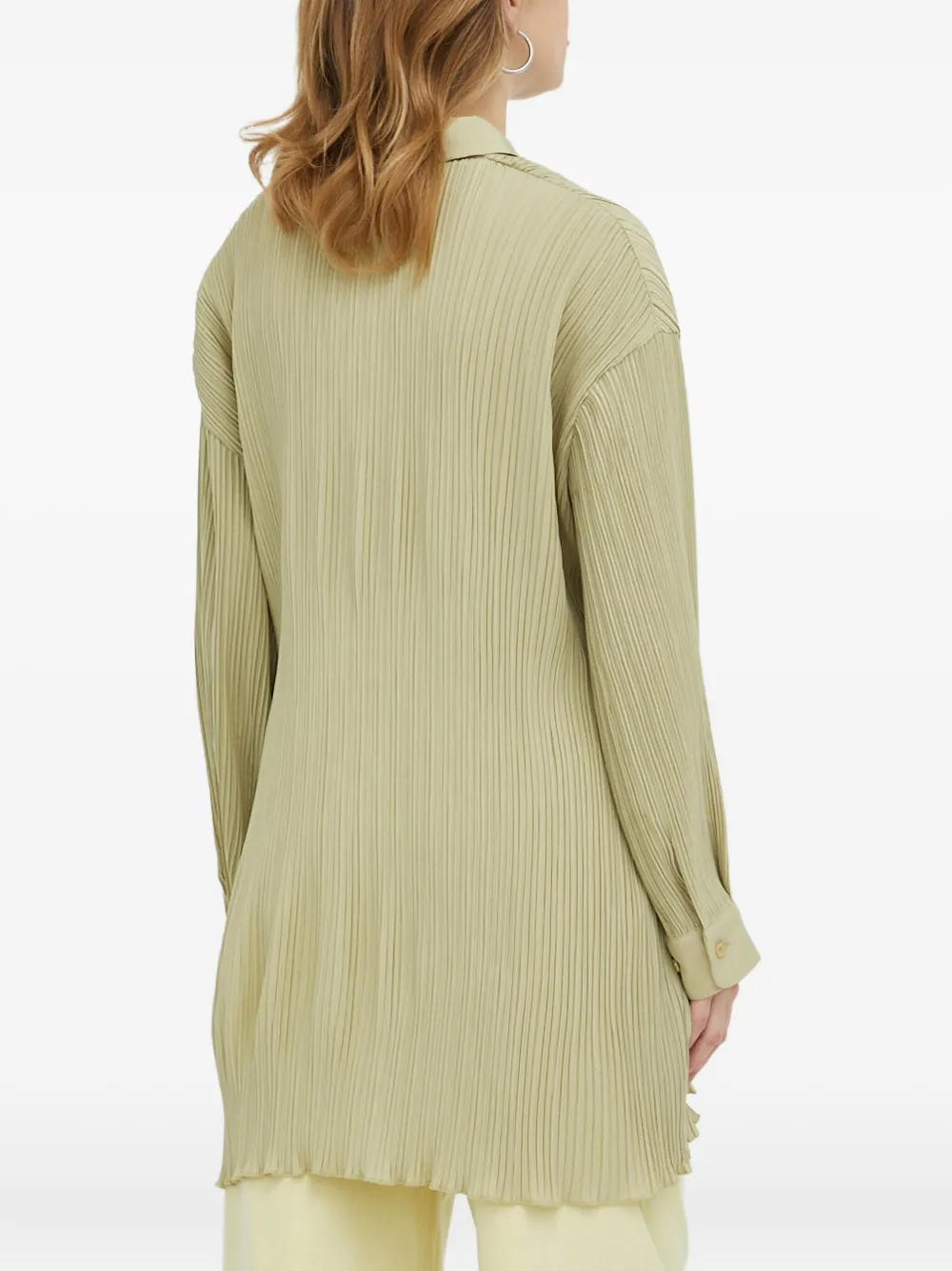 Samsoe & Samsoe Pleated Tie Top In Green