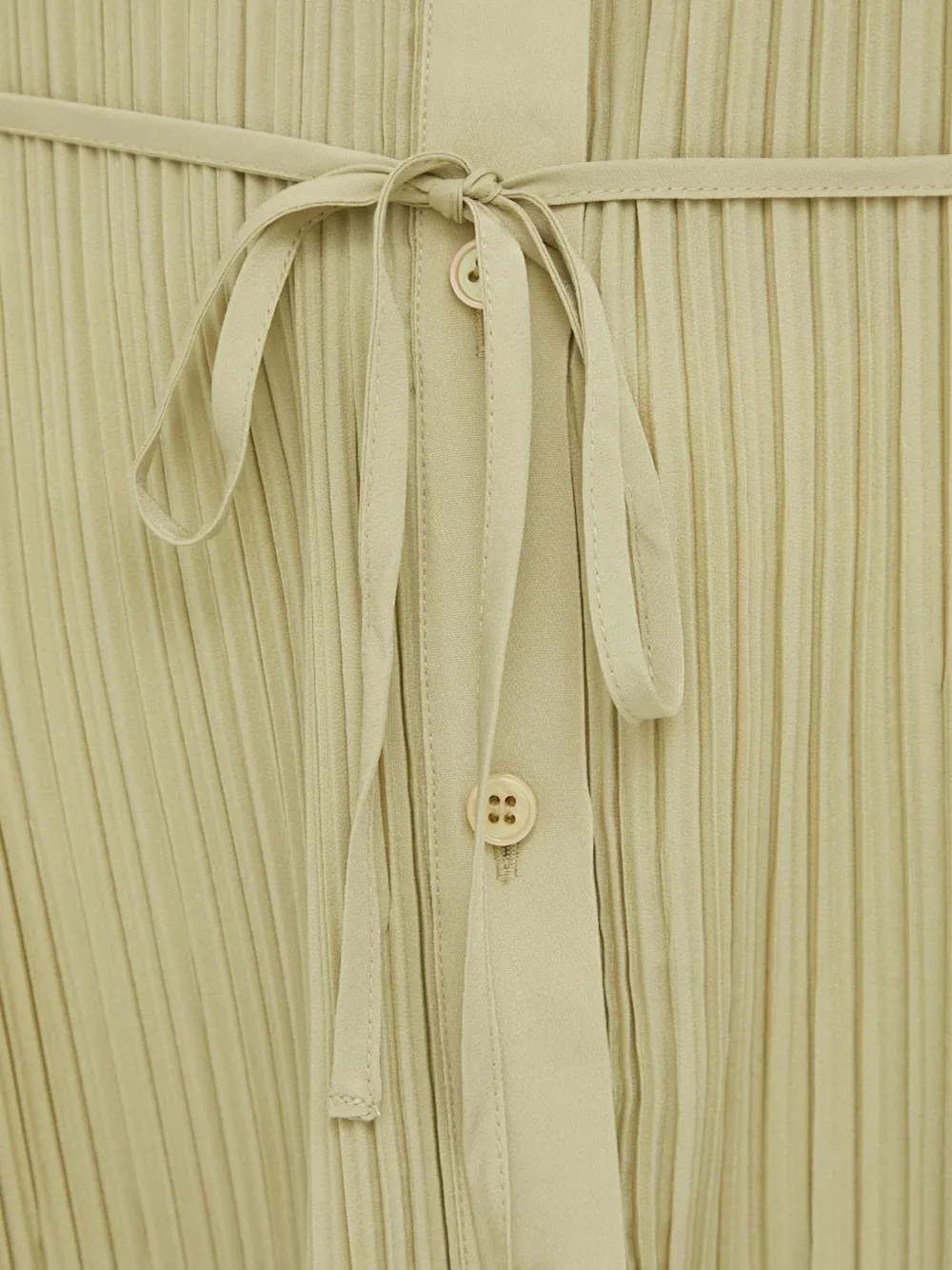 Samsoe & Samsoe Pleated Tie Top In Green