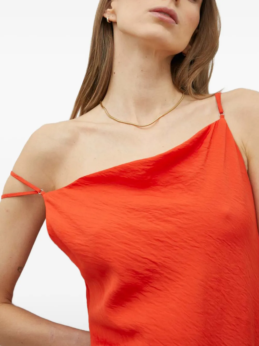 SAMSOE Midi-jurk met col Oranje