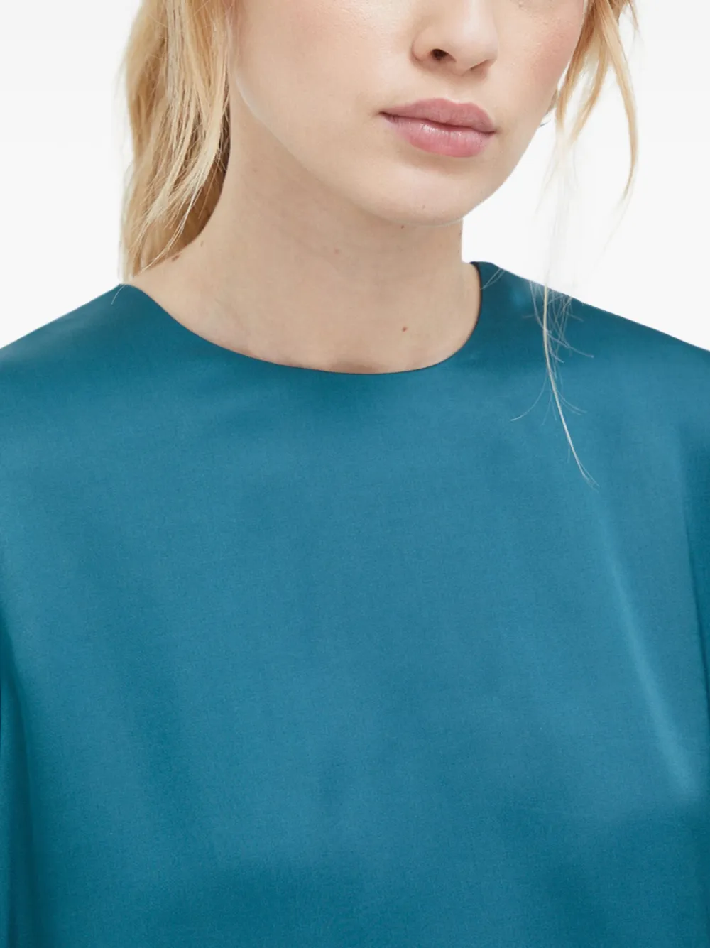 Samsoe & Samsoe Pleated Blouse In Blue