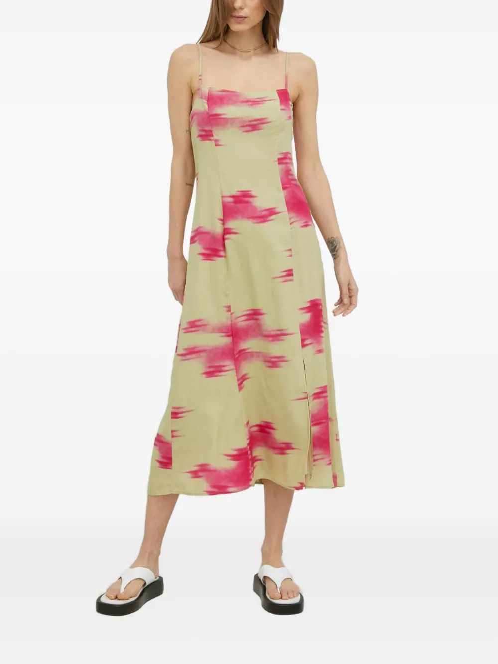 SAMSOE SAMSOE Midi-jurk met print - Groen