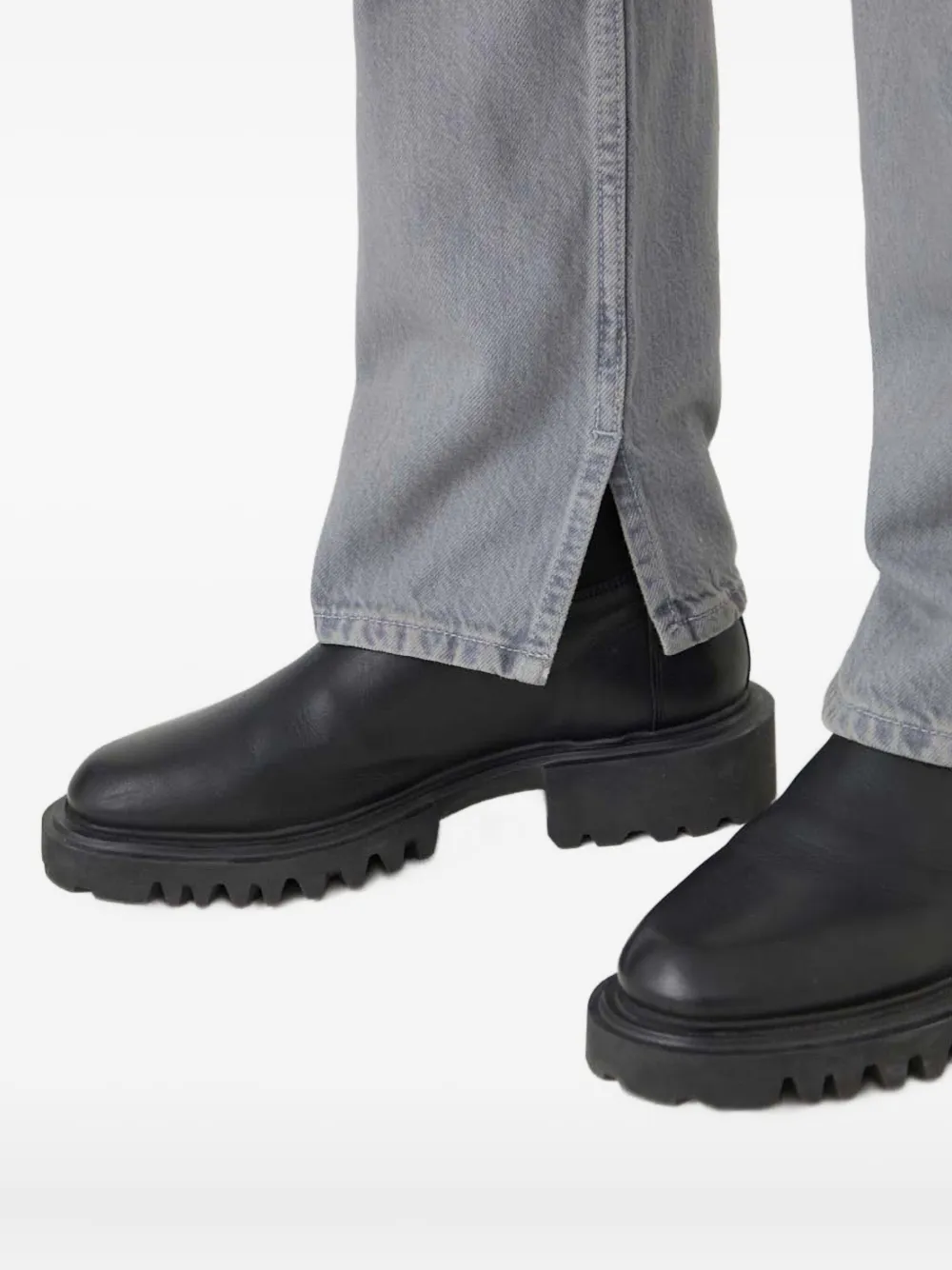 Samsoe & Samsoe Slit Jeans In Gray