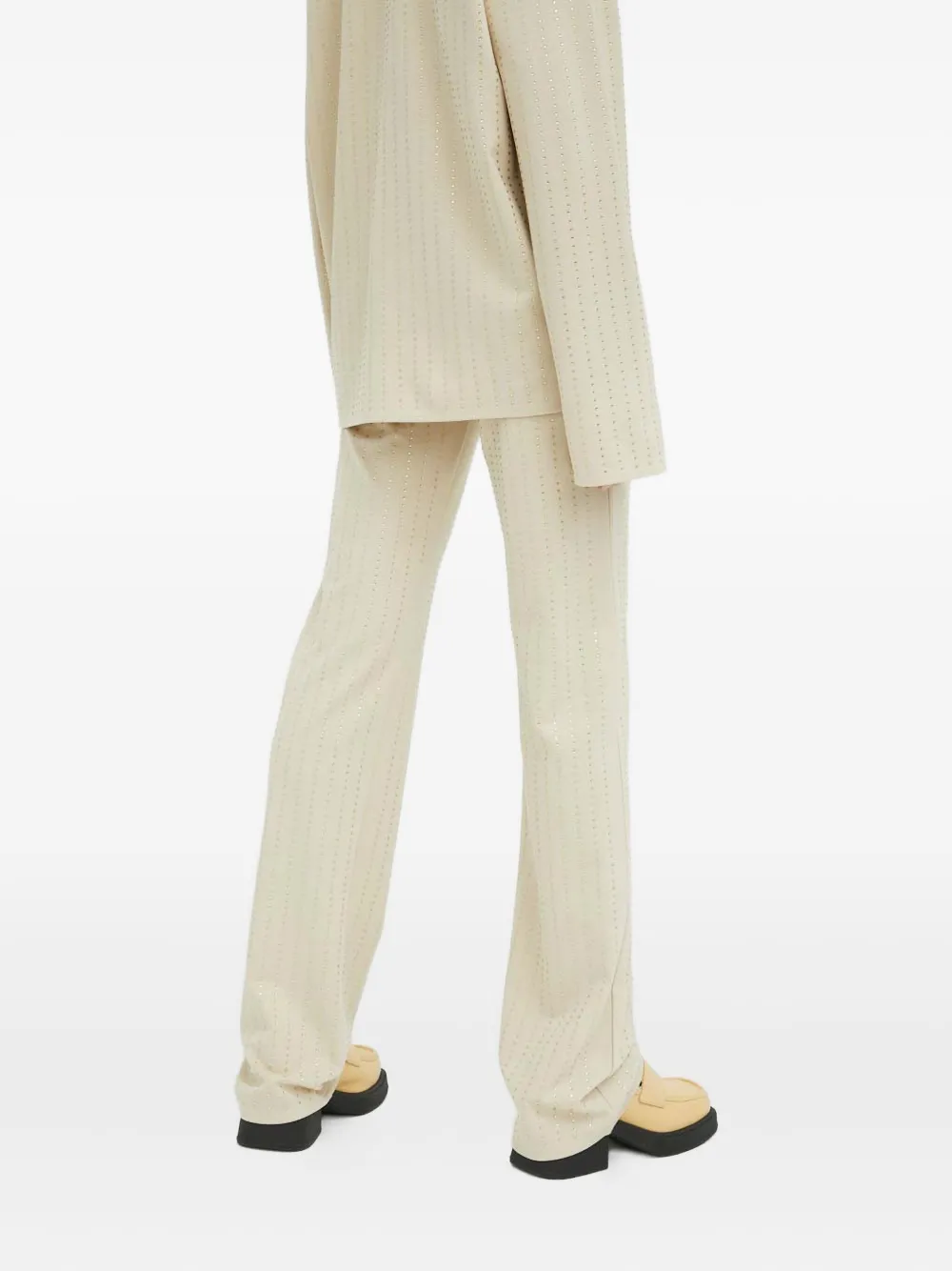 Samsoe & Samsoe Embellished Trousers In Neutral