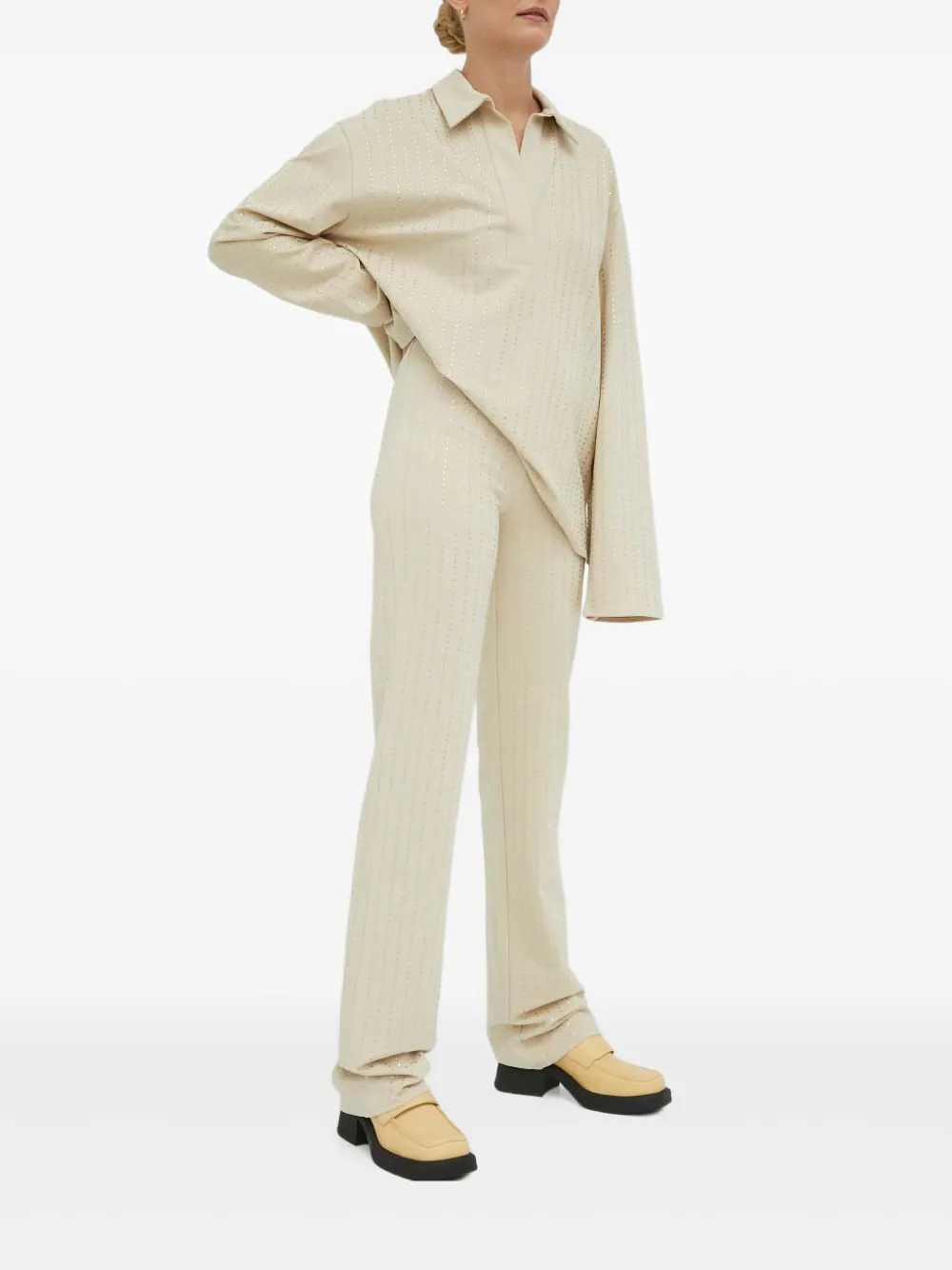 SAMSOE SAMSOE Verfraaide broek - Beige