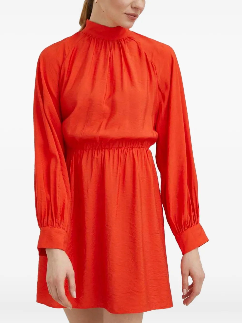 SAMSOE SAMSOE tie-neck mini dress | Orange | Image 1