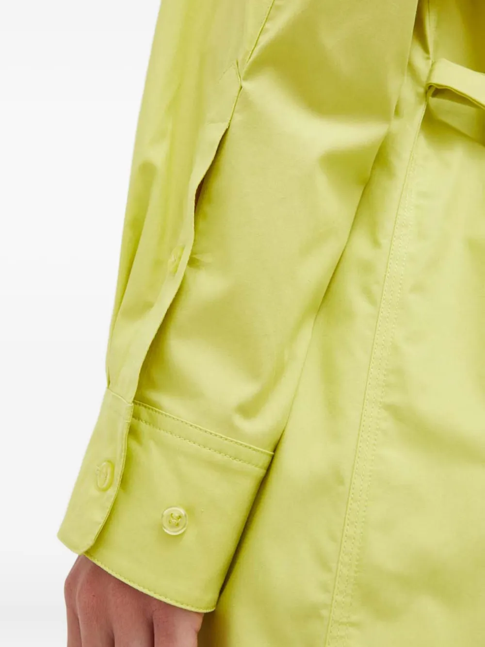 SAMSOE Shirtjurk met knopen en strik Groen