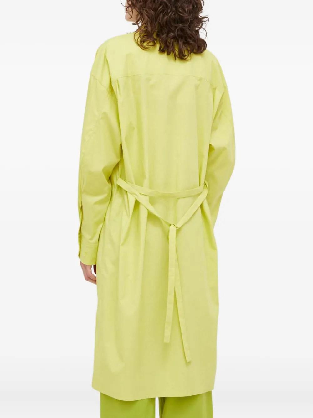 SAMSOE Shirtjurk met knopen en strik Groen