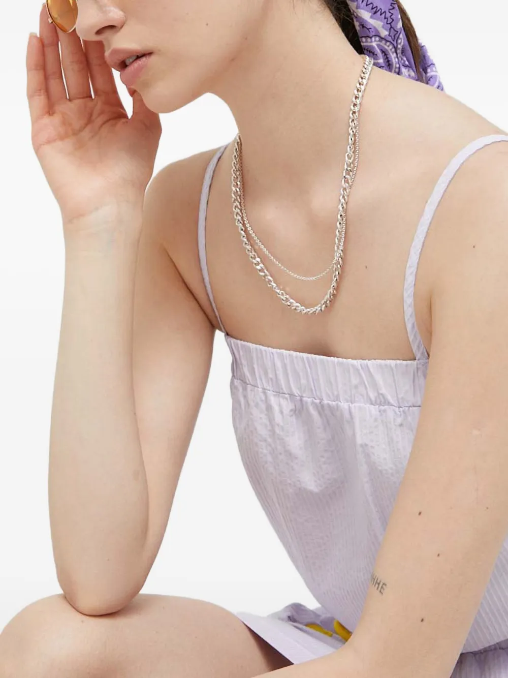 Love Moschino Mini-jurk met trekkoord Paars