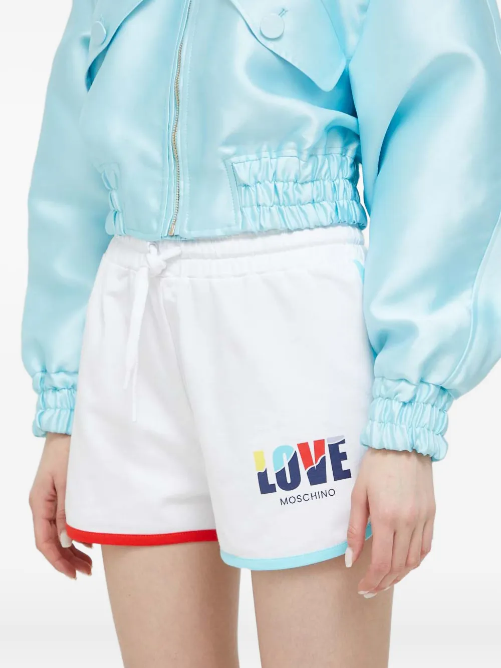 Love Moschino Drawstring Shorts In White