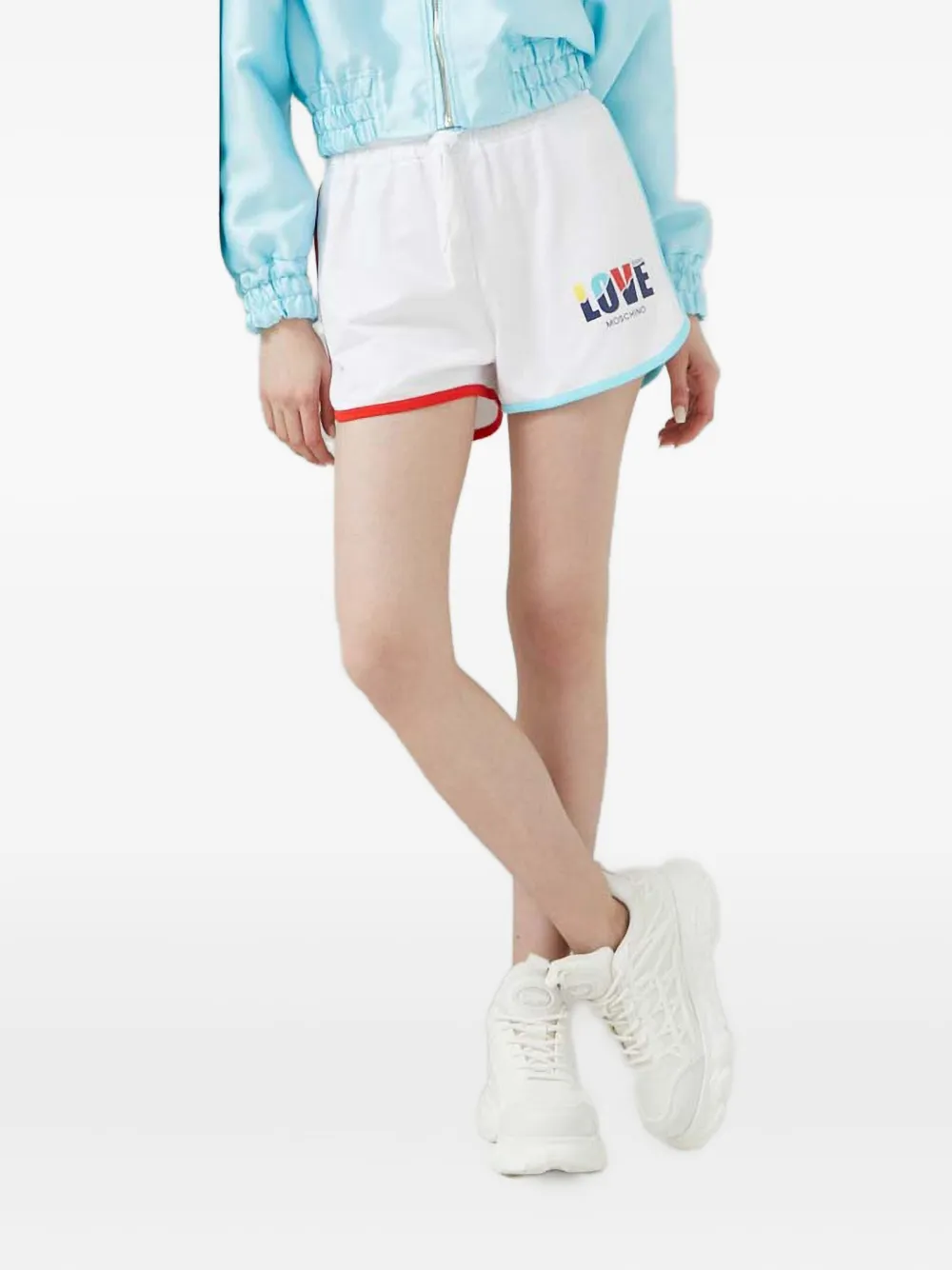 Love Moschino Drawstring Shorts In White