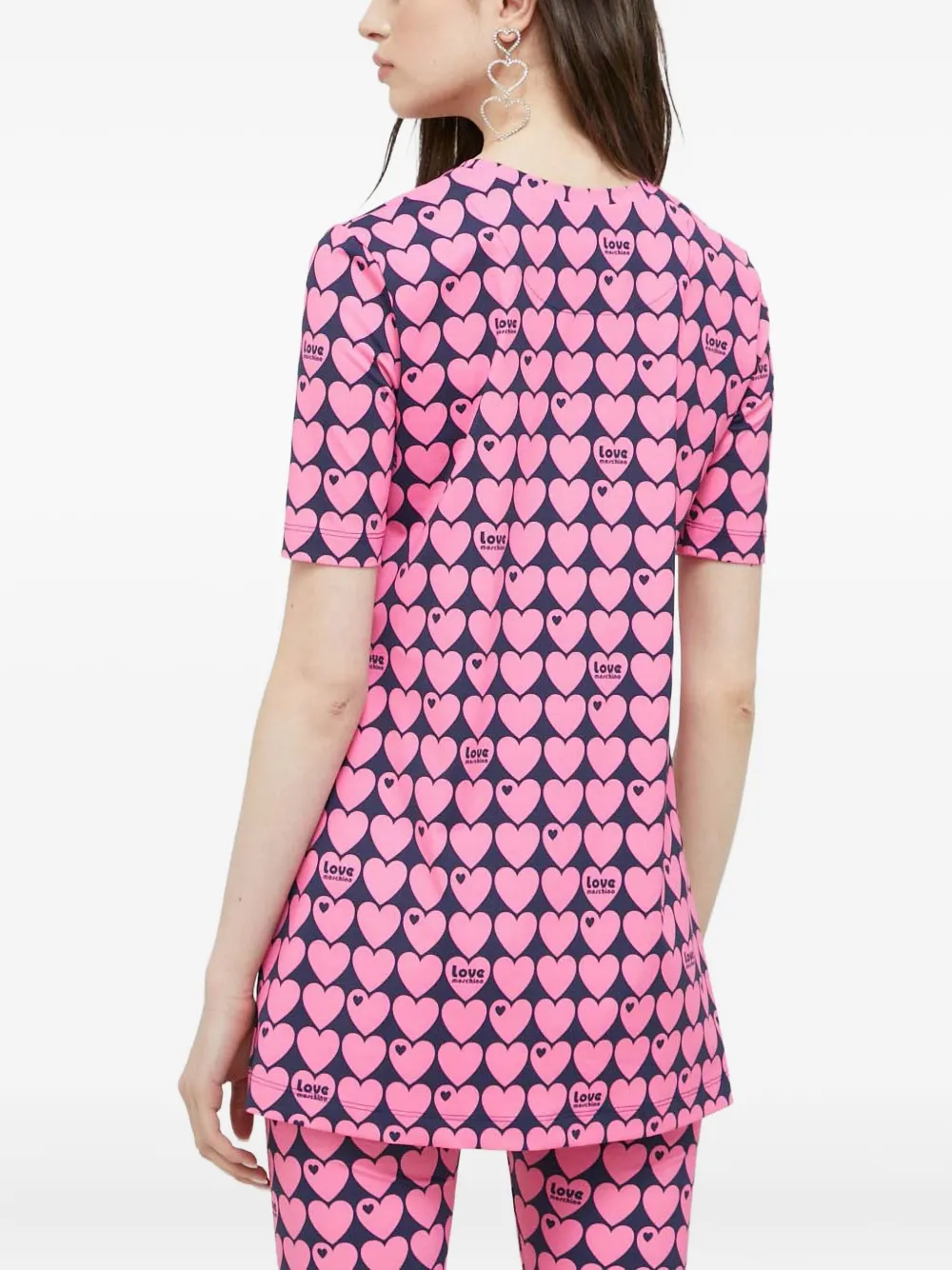 Love Moschino Heart-print T-shirt In Pink