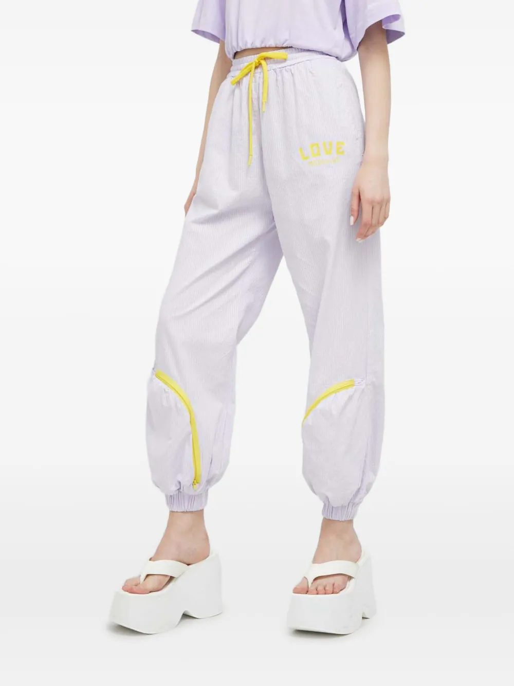 Love Moschino drawstring track trousers - Viola