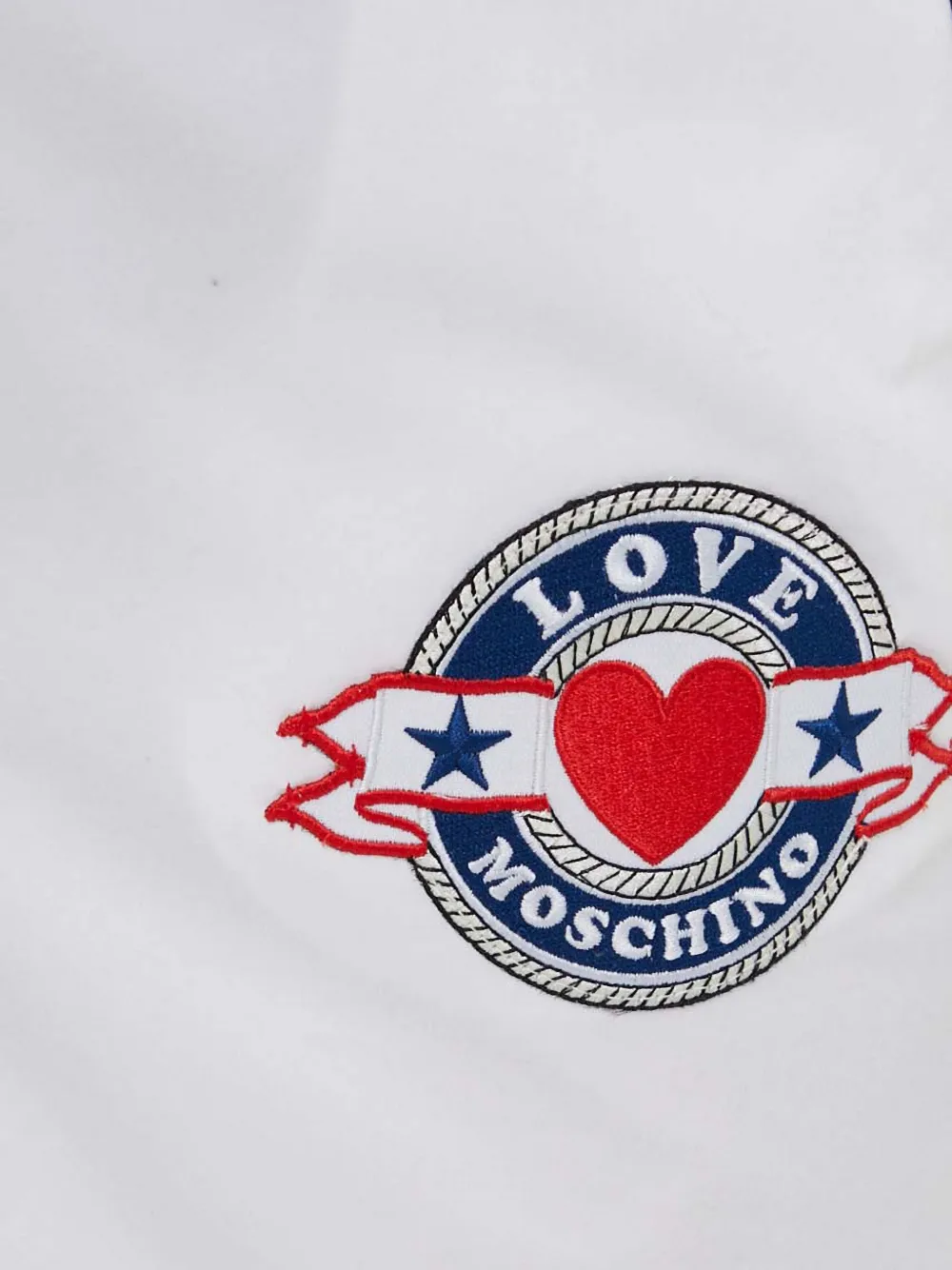 Love Moschino Shorts met geborduurd logo Wit