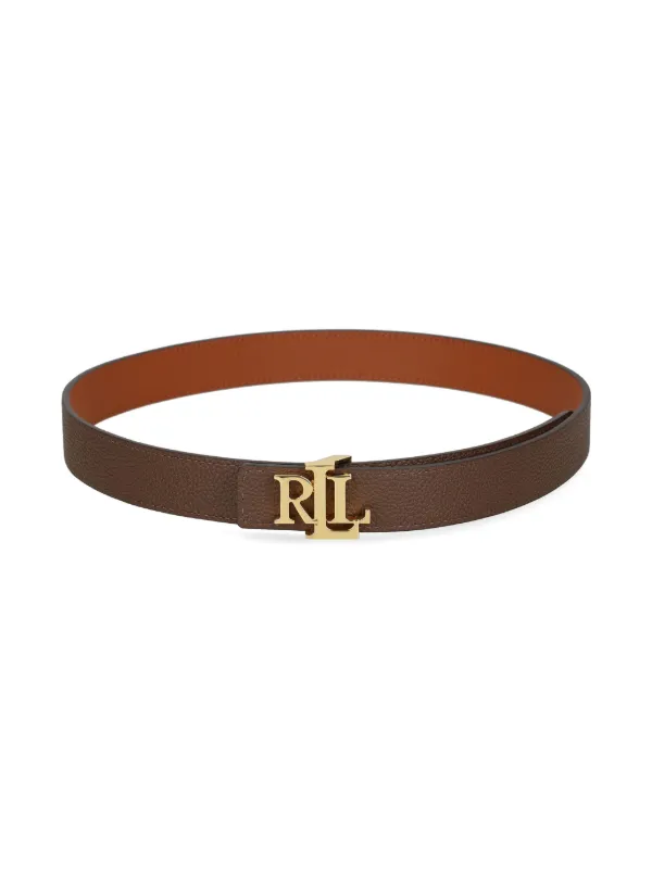 Lauren Ralph Lauren ロゴバックル レザーベルト | ブラウン | FARFETCH JP