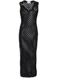 Blumarine crochet cotton long dress - Black