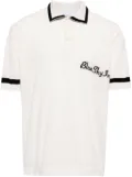 BLUE SKY INN logo-embroidered knitted polo shirt - White