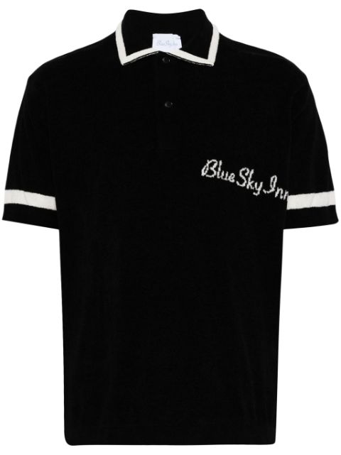 BLUE SKY INN logo-jacquard polo top