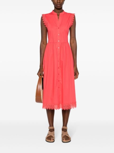 poplin midi dress