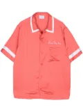 BLUE SKY INN logo-embroidered satin shirt - Pink