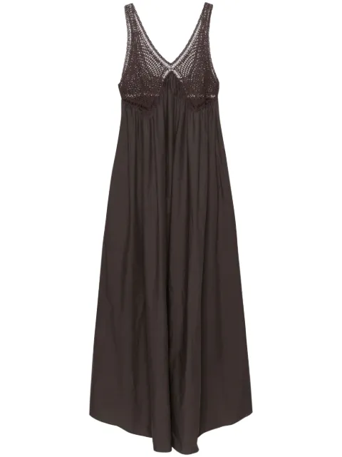 P.A.R.O.S.H. vestido largo con panel de crochet